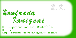 manfreda kanizsai business card